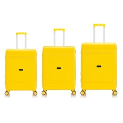 Набор из 3 чемоданов с расширением арт.11193 Желтый