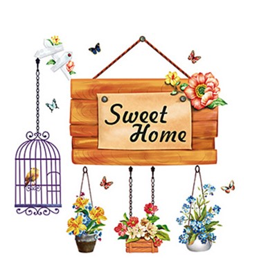 Наклейка интерьерная "Sweet Home", декор в комнату (2652)
