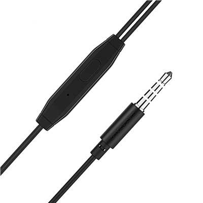 Проводные наушники с микрофоном внутриканальные Borofone BM25 Sound edge Jack 3,5  (black)