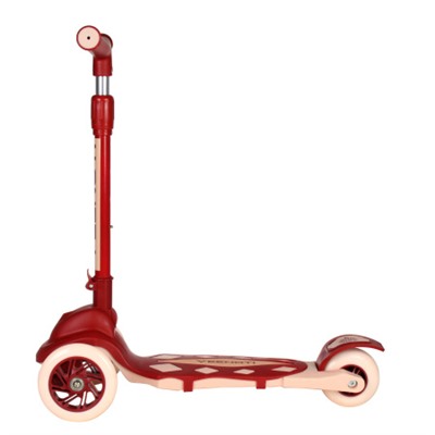 Самокат трехколесный для детей от 2-х лет Yeenot R188-6, нагрузка до 50кг, складная ручка, светящиеся колёса, PU 120мм, цвет красный БК/уп10