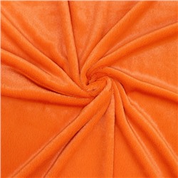 Лоскут «Мех» на трикотажной основе, 100 × 150 см, цвет оранжевый