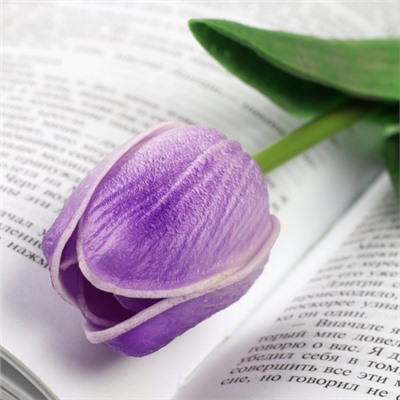 Цветок искусственный Тюльпан 30 см фиолетовые / 1205 /уп 10/200/1200/ латэкс