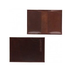 Обложка для паспорта Croco-П-400 натуральная кожа коричневый тем пулл-ап (219)  217462