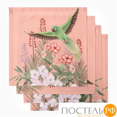 Набор салфеток Этель Tropical animals 40х40см-4 шт., 100% хл., 190 г/м2 10362064