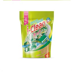 I-CLEAN Таблетки для посудомоечных машин  5 в 1, 20шт