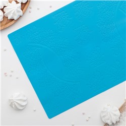 Коврик для айсинга 36,7×25 см "Акация", цвет голубой