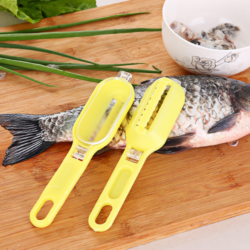 Купить Нож для чистки рыбы с контейнером для чешуи и пластиковым .