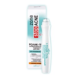 Zone Stop Acne Ролик-гель антибактериальный точечного действия 15мл
