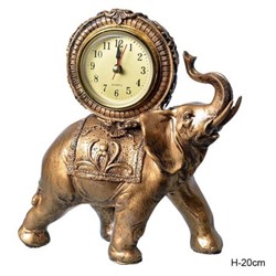 Часы статуэтка Слон 20 см / 321A /уп 36/