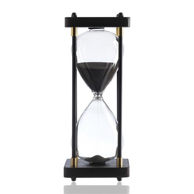 Песочные часы "Бесконечность", на 30 минут, 25 х 9.5 см, песок черный