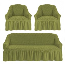 Комплект чехлов на 3х местный диван и два кресла dkk228
