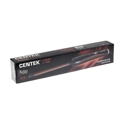 Плойка Centek CT-2092, 35 Вт, керамическое покрытие, до 200 C°, чёрно-бронзовый