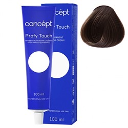 Стойкая крем-краска для волос 4.73 темный коричнево-золотистый Profy Touch Concept 100 мл