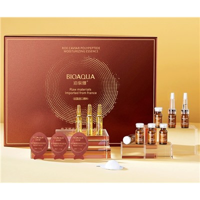 Набор антивозрастных средств для лица с полипептидами и икрой BIOAQUA Roe Caviar Polypeptide Moisturizing Essence Set