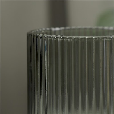 Стакан стеклянный Magistro «Грани», 260 мл, 7,5×9,5 см, цвет графит