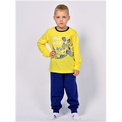92205 Пижама для мальчика желтый/т.синий Lets go