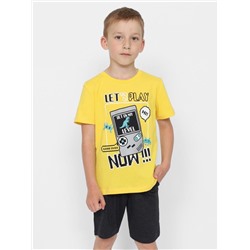 Комплект для мальчика (футболка, шорты) Желтый