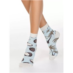 CONTE HAPPY Хлопковые носки с рисунками "Кокосы и пальмы"