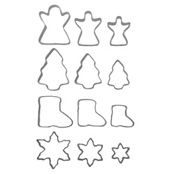 Набор форм для вырезания печенья 7×1,5 см "Новый год", 12 шт