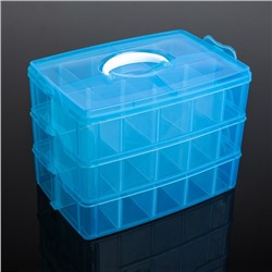 Органайзер для хранения, 3 яруса, 30 ячеек, 25×17×18 см, цвет МИКС