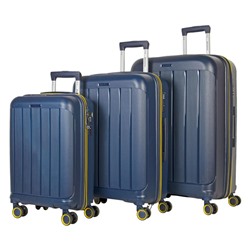 Набор из 3-х чемоданов с расширением 11197-2 Темно-синий