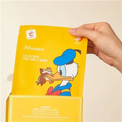 JMsolution Маска тканевая для сияния кожи с витамином С / Disney Collection Vital Vita C Mask, 30 мл