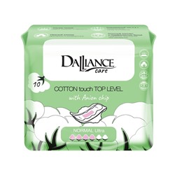 LILO Прокладки гигиенические DALLIANCE Care COTTON touch NORMAL Ultra, 10шт. (Китай)