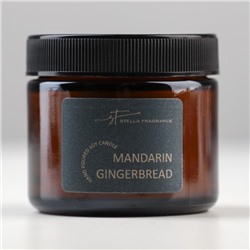 Свеча ароматическая в банке "MANDARIN GINGERBREAD",соевый воск,50 г,мандарин, пряник