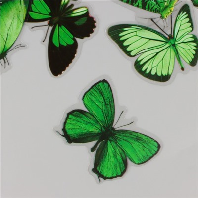 Наклейки PVC "Зелёные бабочки" набор 40 шт 8х7 см