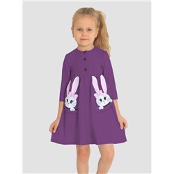 Платье Маняша-8 с шелкографией Фиолетовый