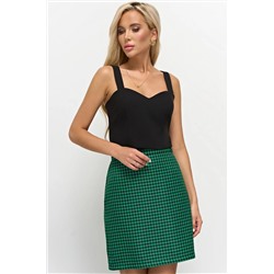 Короткая зелёная юбка