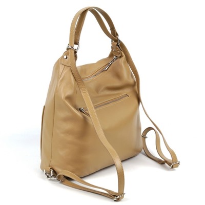 Женская кожаная сумка-рюкзак Sergio Valentini SV-90121 Елоу Браун