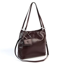 Женская кожаная сумка шоппер 7799 Вайн Пурпл