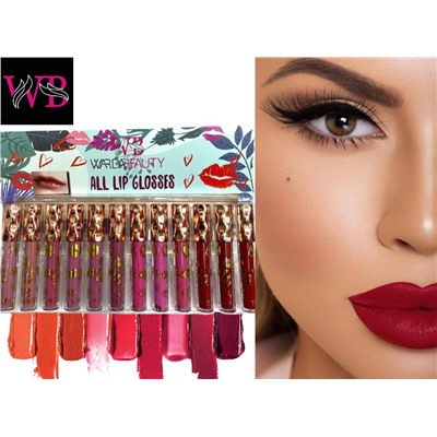 Набор блесков для губ Warda Beauty All Lip Gloss 12шт