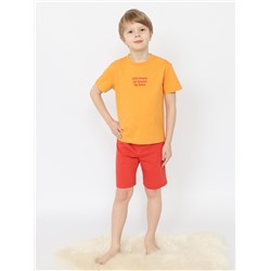 Пижама для мальчика (футболка, шорты) Охра