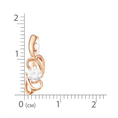 Позолоченные серьги с бесцветными фианитами 234 - п