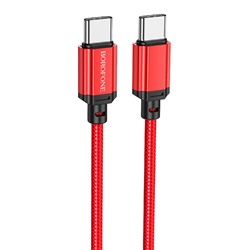 Кабель Type-C - Type-C Borofone BX87 PD 60W 100см 3A  (red)