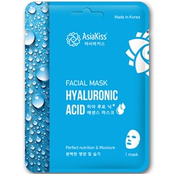 AsiaKiss Маска для лица тканевая ГИАЛУРОНОВАЯ Facial Mask Hyaluronic Acid 25 г