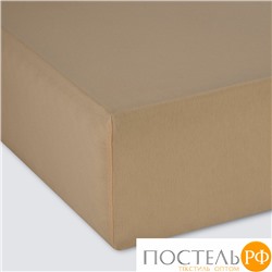 Простынь на резинке 180x200x20 трикотажная капучино