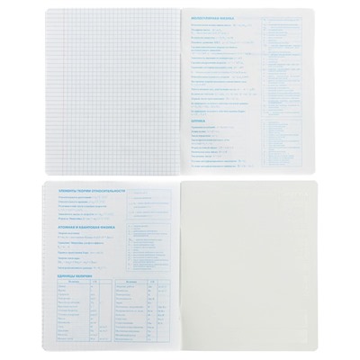Тетрадь предметная "Неоновый смайл", 48 листов в клетку "Физика", обложка мелованный картон, неоновая краска, блок 65 г/м