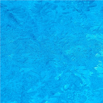 Лоскут, плюш с блестящим узором, голубой, 100 × 150 см, 100% п/э