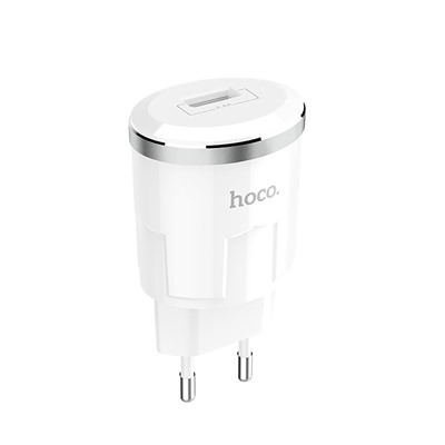 Адаптер Сетевой с кабелем Hoco C37A USB 2,4A/10W (USB/Micro USB) (white)