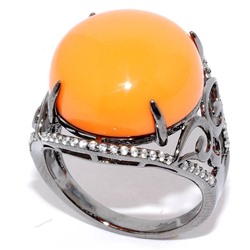 Серебряное кольцо с синтетикой и куб.цирконием