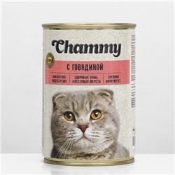ДЛЯ ТОМАСИНЫ Влажный корм Chammy для кошек, говядина в соусе, ж/б, 415 г