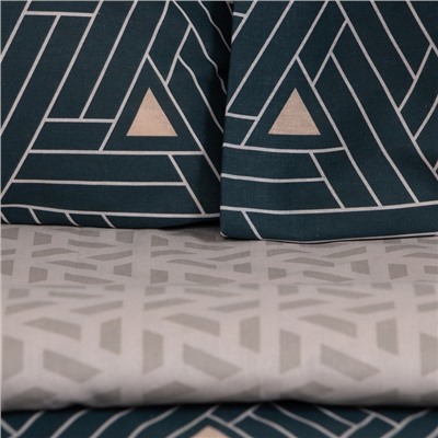 Постельное бельё Этель евро "Triangular illusion" 200х217, 220х240, 70х70-2 шт, бязь, 125 г/м2