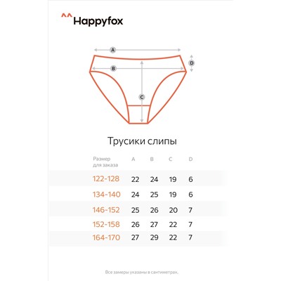 Трусы для девочки 5шт. Happy Fox