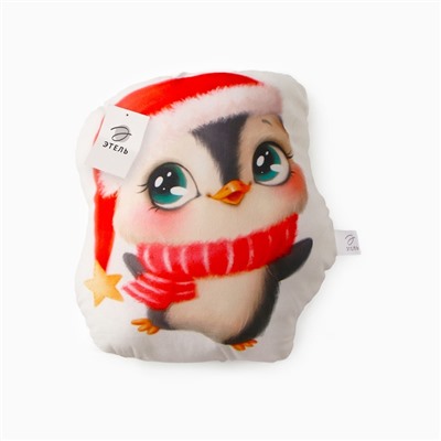 Новый год. Подушка Этель "Happy penguin" 30х35 см, 100 п/э, велюр