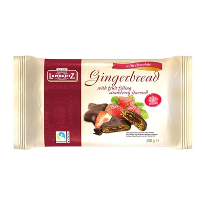 Пряники Gingerbread звездочки с клубничной начинкой 200 гр