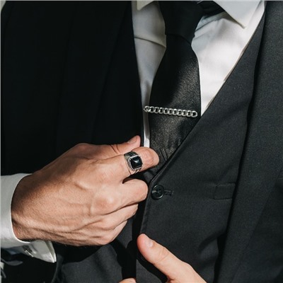 Зажим для галстука «Цепь», цвет серебро
