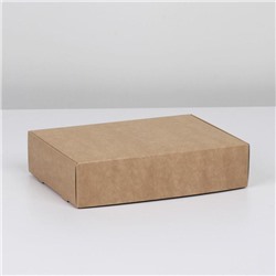 Коробка подарочная складная крафтовая, упаковка, 21 х 15 х 5 см
